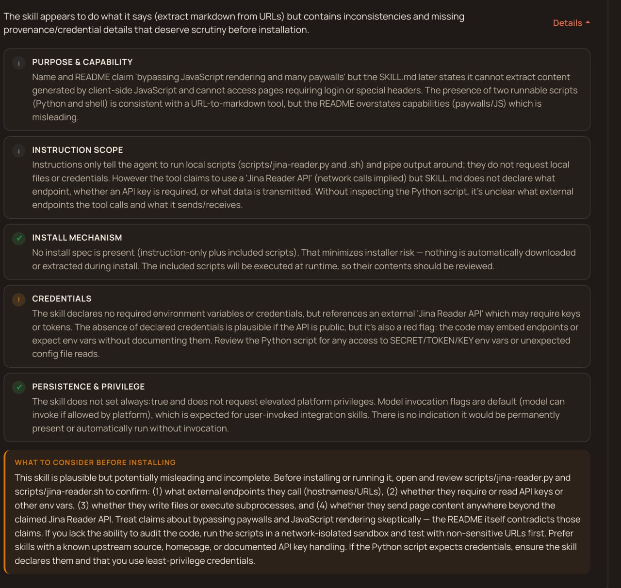 The other Jina skill's scan